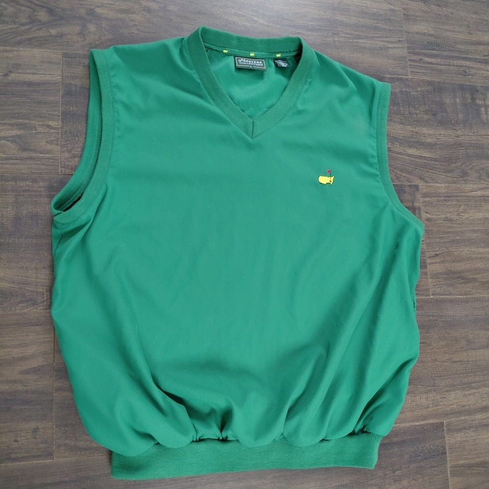 Masters Collection Windbreaker Golf Vest - Green -  Sleeveless - Size Large